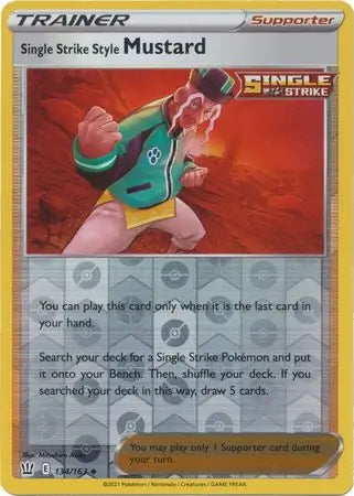Battle Styles Single Strike Style Mustard #134/163 reverse holo